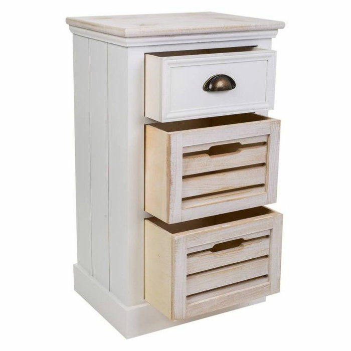 Cajonera Alexandra House Living Blanco Marrón Madera de Paulonia Madera MDF 30 x 68 x 40 cm Cajonera Alexandra House Living Blanco Marrón Madera de Paulonia Madera MDF 30 x 68 x 40 cm