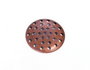 Innspiro Base de anillo metálico con agujeros cobrizo envejecido 16mm (10 unidades)