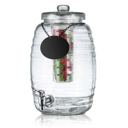 TABLECRAFT - BDG1000 - Dispensador de líquidos. Incluye infusor - Capacidad 9,5 litros - 27,5 x 27,3 x 41 cm - Transparente