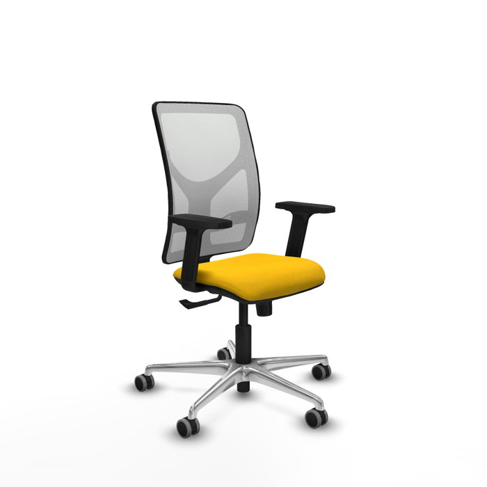 PIQUERAS Y CRESPO Silla de oficina Motilla con mecanismo Sincro, Amarillo y Blanco PIQUERAS Y CRESPO Silla de oficina Motilla con mecanismo Sincro, Amarillo y Blanco