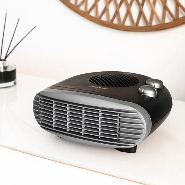 Cecotec Termoventilador Eléctrico ReadyWarm 2000 MAX Horizon Black, Calefactor 2000W sin Aspas con Termostato, 3 Modos (Cool/Warm/Hot), Portátil para Habitaciones hasta 20 m²