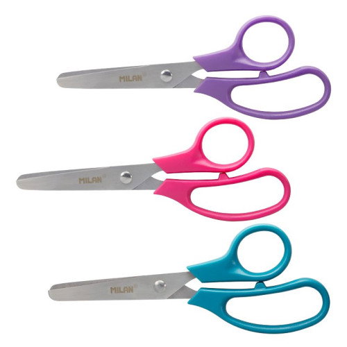 Milán Tijeras Basic 13,3 cm Punta Redonda Colores Surtidos