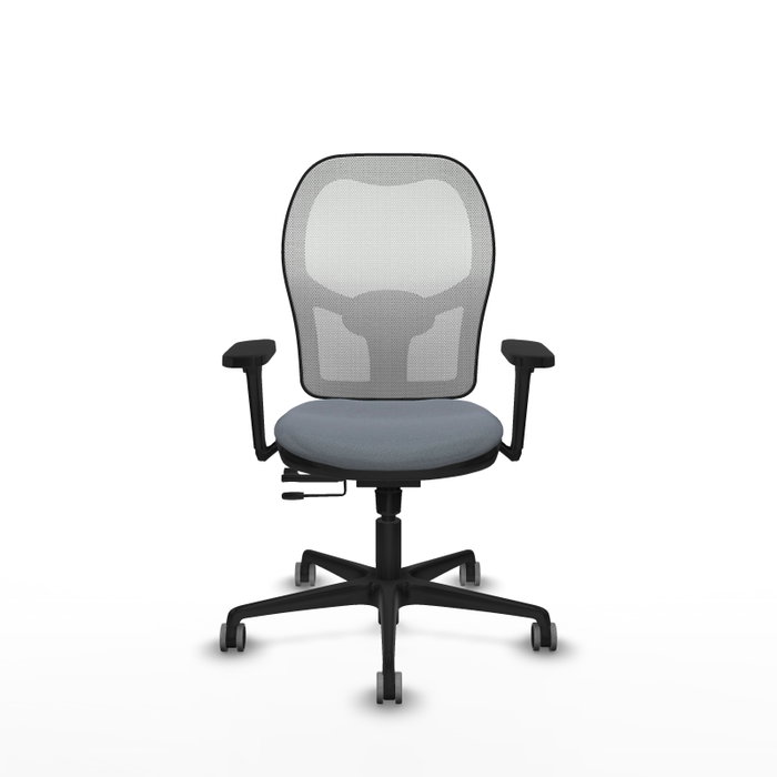 PIQUERAS Y CRESPO Silla de oficina Jorquera Gris y Blanca con Mecanismo Sincro/Traslack