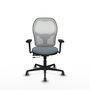 PIQUERAS Y CRESPO Silla de oficina Jorquera Gris y Blanca con Mecanismo Sincro/Traslack