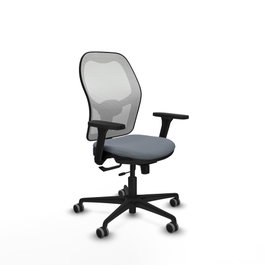 PIQUERAS Y CRESPO Silla de oficina Jorquera Gris y Blanca con Mecanismo Sincro/Traslack