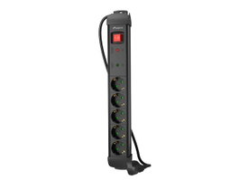 Lanberg Regleta SP1 5 Tomas Schuko 5m Negro