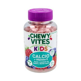 CHEWY VITES Kids Calcio+Vit. D 60Ud. Mantenimiento de Huesos y Dientes para Niños