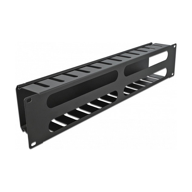 DeLOCK Panel de gestión de cables 19 pulgadas 2U negro con 4 aberturas DeLOCK Panel de gestión de cables 19 pulgadas 2U negro con 4 aberturas
