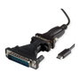 VALUE Cable Convertidor USB C a RS232 DB9 / DB25 Negro 1,8 m