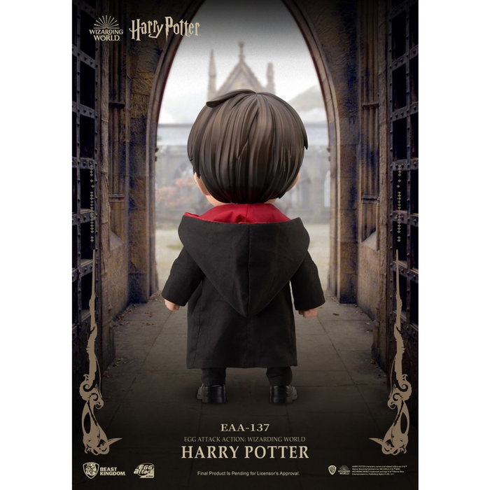Beast Kingdom Figura Egg Attack Harry Potter de ABS y PVC, 11 cm, con 2 cabezas intercambiables, 4 manos, 5 accesorios, Hedwig y base