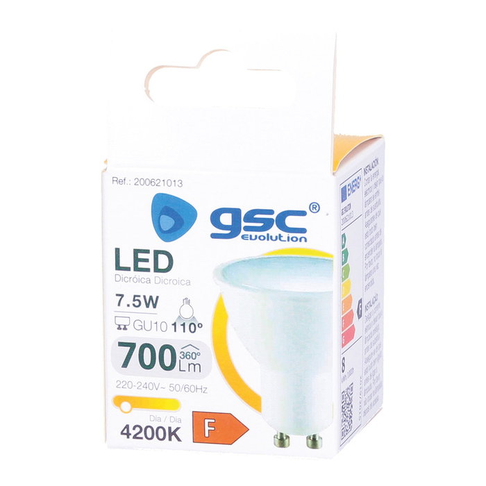 GSC Evolution Bombilla LED dicroica 7,5W GU10 4200K