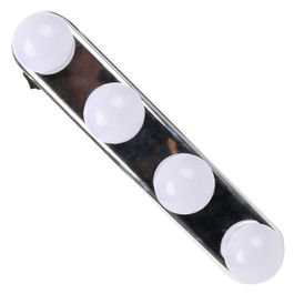Cosmetic Club Barra Luminosa Led Con Ventosas 4 Bombillas Tipo Hollywood Pilas AA 30,5x6,5 cm