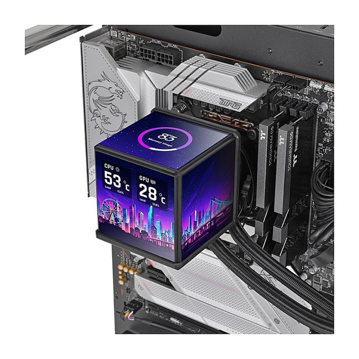 Thermaltake MINECUBE 360 Ultra AIO Refrigeración Líquida ARGB Negro - Ventilador de 12 cm, 2000 RPM, 3 Ventiladores