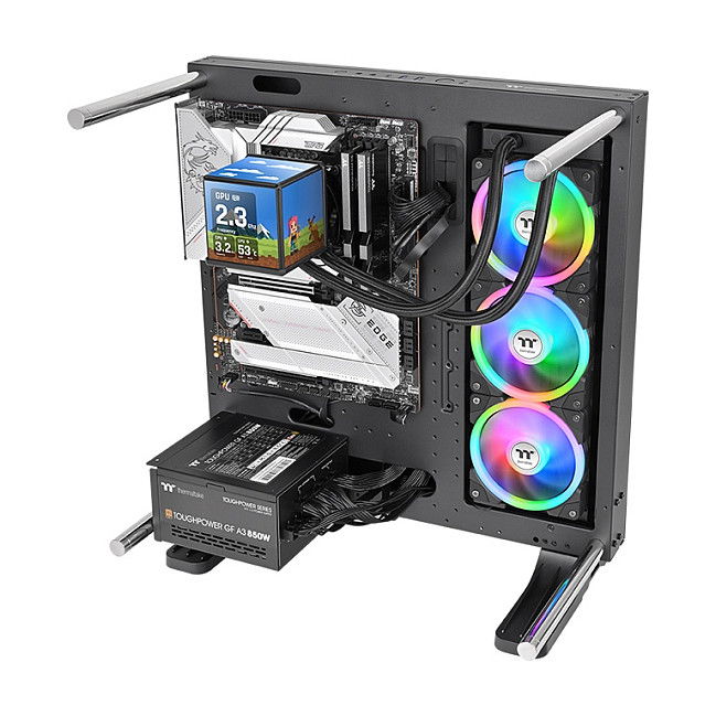Thermaltake MINECUBE 360 Ultra AIO Refrigeración Líquida ARGB Negro - Ventilador de 12 cm, 2000 RPM, 3 Ventiladores