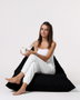 Atelier Del Sofa Pouf Gigante Big Bed Negro 145x90x35 cm Impermeable Exterior