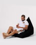 Atelier Del Sofa Pouf Gigante Big Bed Negro 145x90x35 cm Impermeable Exterior