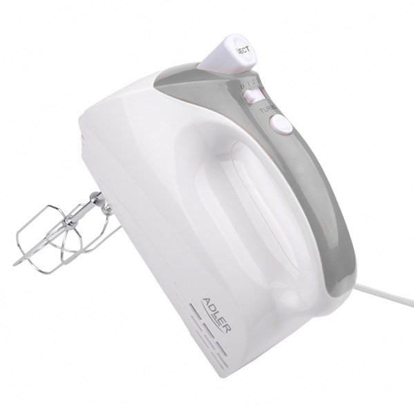 ADLER Batidora de Mano para Repostería 300W con Varillas y Gancho - Batidora Amasadora Adler 300w