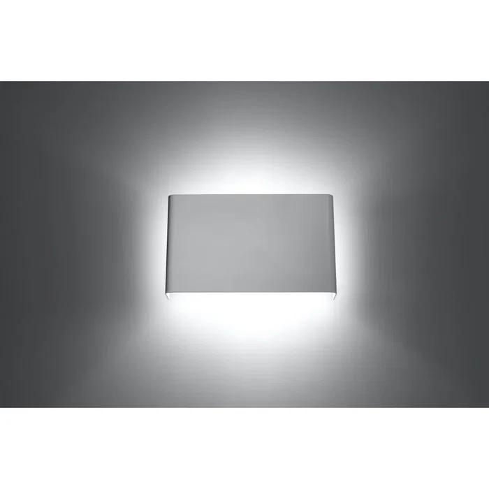 SOL-SL Aplique de Pared Copertura SOL-SL.0419 - Pantalla con Diseño Geométrico, Iluminación Efectiva, Color Blanco para Interior Moderno