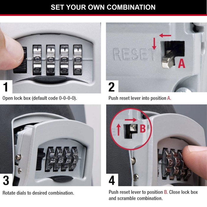 Master Lock Caja de llaves segura Tamaño M Blanco