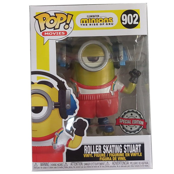 FUNKO Set figura POP & Tee Minions Roller Skating Stuart Metallic Exclusive