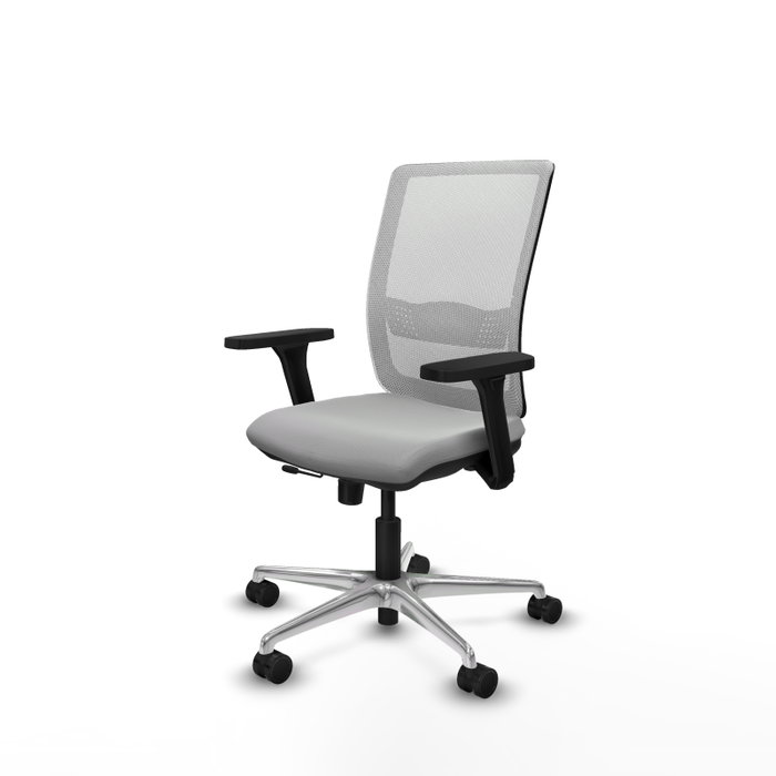 PIQUERAS Y CRESPO Silla de oficina Haches Gris claro y Blanco