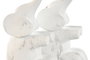 DKD Home Decor Set de 2 Sujetalibros de Resina Elefante Blanco y Gris