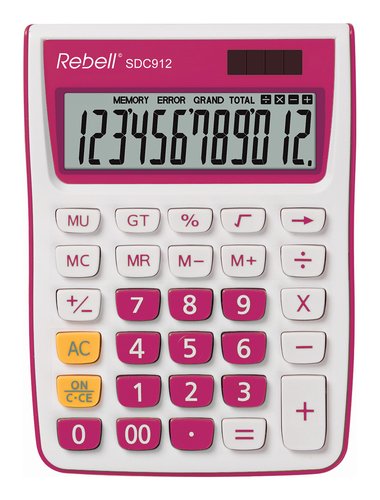 Calculadora Sobremesa Rebell 12 Digitos Sdc-912 Rosa