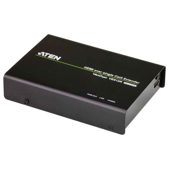ATEN VE812R Repetidor de señales AV HDMI sobre CAT5e/6, 1920x1080, Negro ATEN VE812R Repetidor de señales AV HDMI sobre CAT5e/6, 1920x1080, Negro