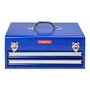 Workpro Caja de Herramientas Metálica con 2 Cajones, Acero Pintado al Horno Color Azul, Medidas 46 x 24 x 22 cm