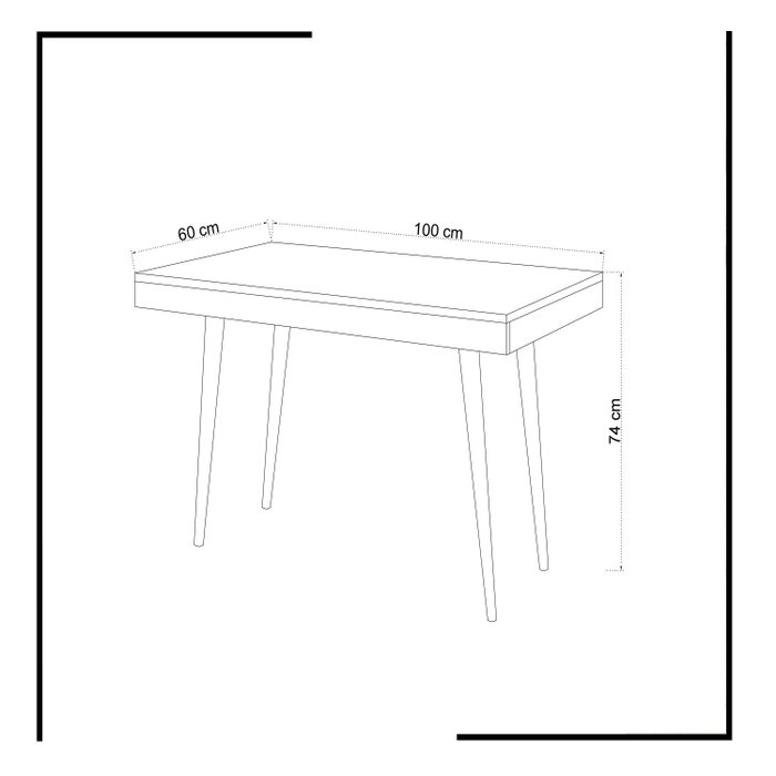 Hanah Home Mesa de Estudio - 100x60x74 cm, Blanco