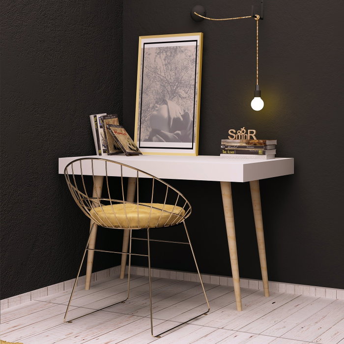 Hanah Home Mesa de Estudio - 100x60x74 cm, Blanco
