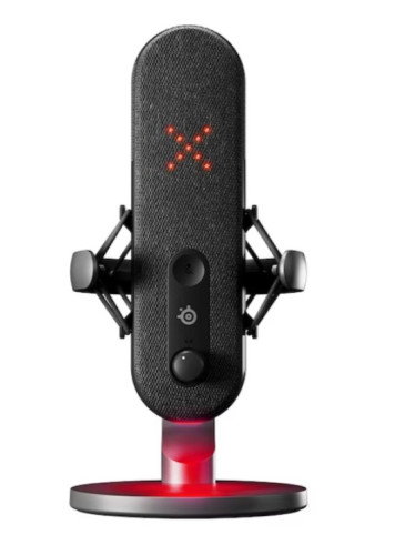 SteelSeries Micrófono para Juegos Alias 61601, USB, Diseñado para Jugadores con Sonar Software y Cancelación de Ruido AI