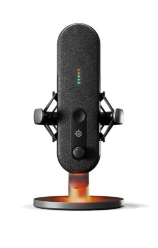 SteelSeries Micrófono para Juegos Alias 61601, USB, Diseñado para Jugadores con Sonar Software y Cancelación de Ruido AI