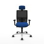 PIQUERAS Y CRESPO Silla de oficina Yunquera con mecanismo Sincro/Traslack, Azul y Negro