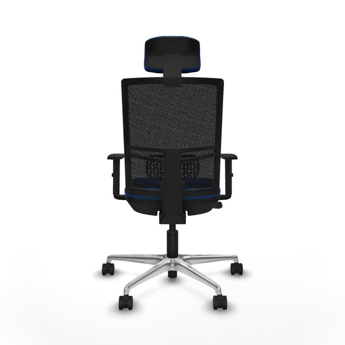 PIQUERAS Y CRESPO Silla de oficina Yunquera con mecanismo Sincro/Traslack, Azul y Negro