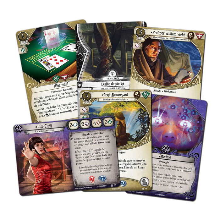 Fantasy Flight Games Arkham Horror LCG - Los Confines de la Tierra: Expansión Investigadores | 5 Investigadores y 228 Cartas | Juego de Cartas Cooperativo | Expansión en Español
