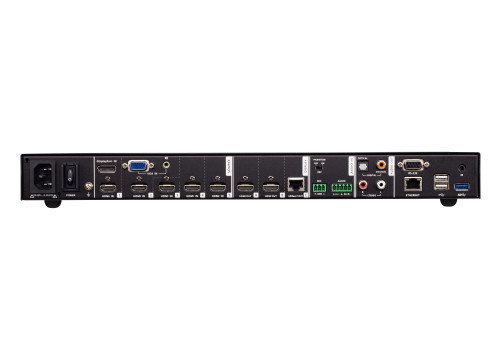 Aten VP2730 Interruptor de Video HDMI, Conmutador HDMI de 7 Entradas y 2 Salidas, Soporta 1080p, Color Negro, Montaje en Rack 1U, Metal