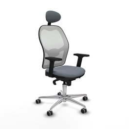 PIQUERAS Y CRESPO Silla de oficina Jorquera con mecanismo Sincro, Gris y Blanco