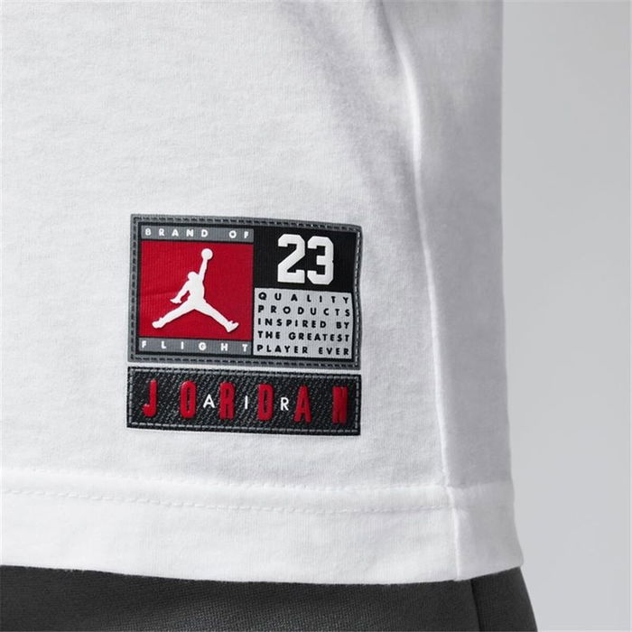 Camiseta de Manga Corta Infantil Jordan Practice Flight Blanco M