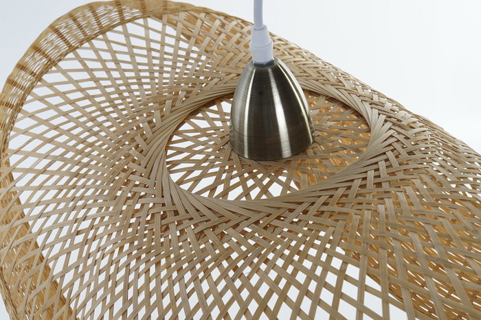 DKD Home Decor Lámpara de Techo Balines Marrón Bambú 70 x 34 x 20 cm DKD Home Decor Lámpara de Techo Balines Marrón Bambú 70 x 34 x 20 cm