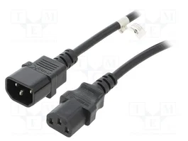 GOOBAY Cable de Alimentación H05VV-F 3x0,75mm2 IEC C13 a IEC C14 1,8m