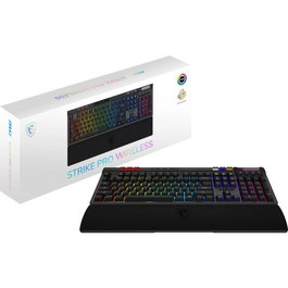 MSI Teclado Strike Pro Wireless Silent ES S11-43ES209-CLA Mecánico Gaming PBT 2.4GHz Bluetooth RGB Español Negro