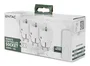 Entac Set de 3 Adaptadores de Enchufe con Control Remoto Blanco