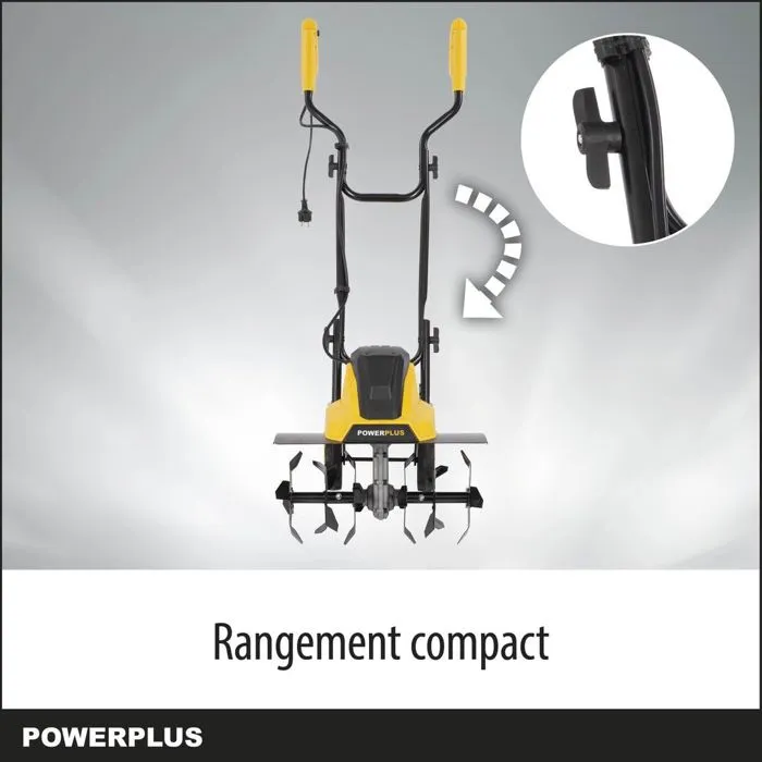 Powerplus Powxg72010 Motor Tiller de 1500W - Motocultor Eléctrico para Jardín