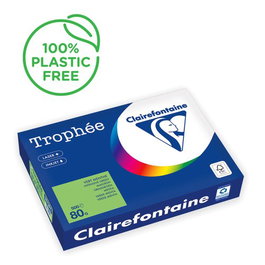 CLAIREFONTAINE Papel de Color A4 Trophi 80g Vivo Verde Menta 500h