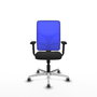 PIQUERAS Y CRESPO Silla de oficina Motilla con mecanismo Sincro, Azul y Negro