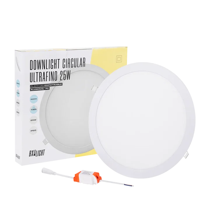 BX3 LIGHT Placa LED Circular 25W 2000Lm 3000K Blanco Cálido 40000 Horas de Vida, Modelo BX3-RDP16-25W-WW, Para Interior Empotrable o Superficie BX3 LIGHT Placa LED Circular 25W 2000Lm 3000K Blanco Cálido 40000 Horas de Vida, Modelo BX3-RDP16-25W-WW, Para Interior Empotrable o Superficie