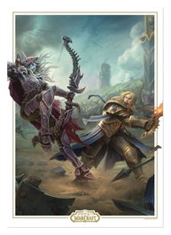 FaNaTtik World of Warcraft Litografía Sylvanas vs Anduin Wrynn Edición Limitada 42 x 30 cm