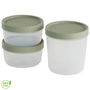Day Juego de 3 Herméticos Redondos de Plástico para Alimentos, Colores Arena Natural, Verde Musgo y Amarillo Arena, 2x0.5L + 1x1L, Aptos Microondas y Lavavajillas