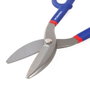 Workpro Tijera Recta de Hojalatero 300 mm Acero Forjado Filos de Precisión Anillos Grandes Mangos Doble Revestimiento